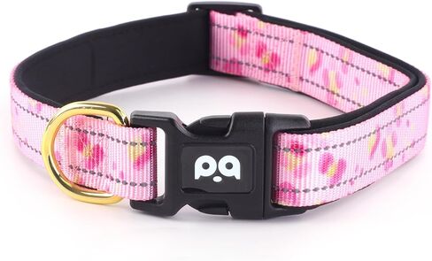QQPETS Reflective Dog Collar with Soft Neoprene Padded Breathable Nylon Pet Collar Adjustable for Small Medium Large Dogs in Kuwait
