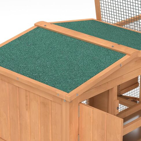 PawHut Rabbit Hutch 2-Story Bunny Cage, Guinea Pig Cage, Small Animal House with Slide Out Tray, for Indoor Outdoor, 61.5" x 23" x 27", Light Blue in Saudi Arabia