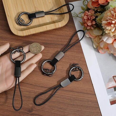 Gorgecraft 4pcs محول الاتصال حزام حبل حزام أصلي مفاتيح مع حزام حزام شبل حبل مفتاح قصاصات قصاصات أصابع الموصلات للأجهزة الإلكترونية الصغيرة mp3 مفاتيح بطاقة هوية (أسود) in Kuwait