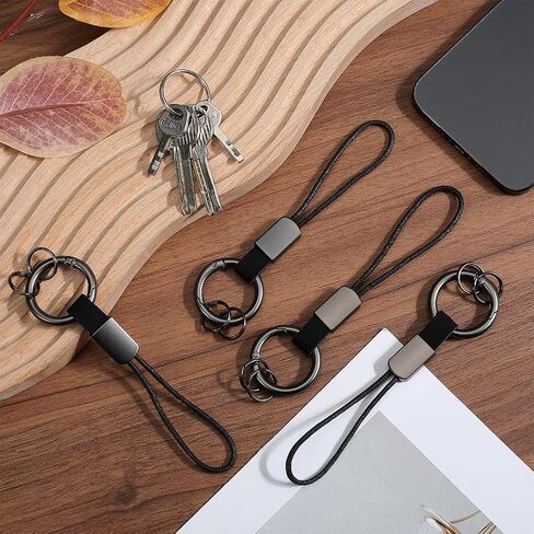 Gorgecraft 4pcs محول الاتصال حزام حبل حزام أصلي مفاتيح مع حزام حزام شبل حبل مفتاح قصاصات قصاصات أصابع الموصلات للأجهزة الإلكترونية الصغيرة mp3 مفاتيح بطاقة هوية (أسود) in Kuwait