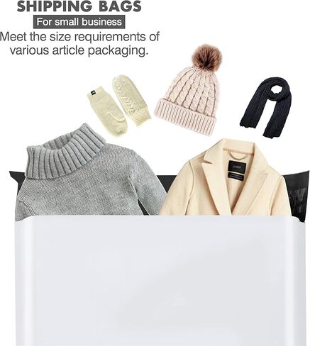 مرسلات بولي بيضاء ، 100 حزمة ، مستلزمات تغليف الأعمال الصغيرة ، أكياس الشحن ، مظاريف الشحن ، مقاومة للدموع القوية ذاتية (12x15.5 100pc) in Kuwait