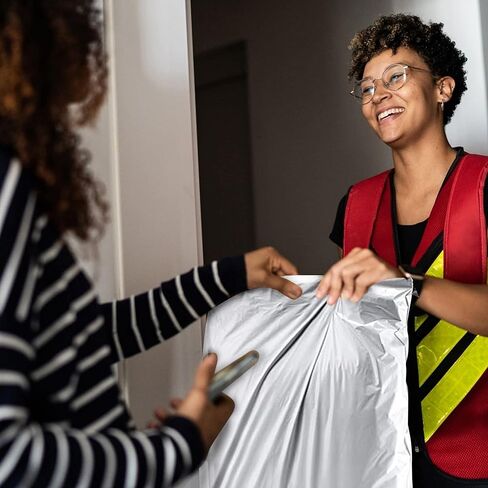 مرسلات بولي بيضاء ، 100 حزمة ، مستلزمات تغليف الأعمال الصغيرة ، أكياس الشحن ، مظاريف الشحن ، مقاومة للدموع القوية ذاتية (12x15.5 100pc) in Kuwait