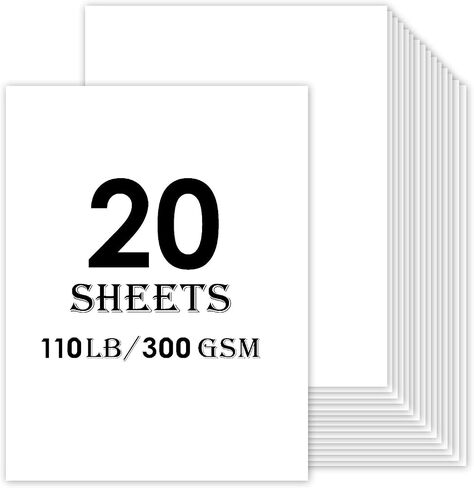 110lb Colored Cardstock, 20sheets 8.5 x 11 Heavy Weight Card Stock, 20 Assorted Colors 300GSM Card Stock Printer Paper Scrapbooking Supplies for Diy Crafts Cricut Card Making (Multicolor) in Saudi Arabia