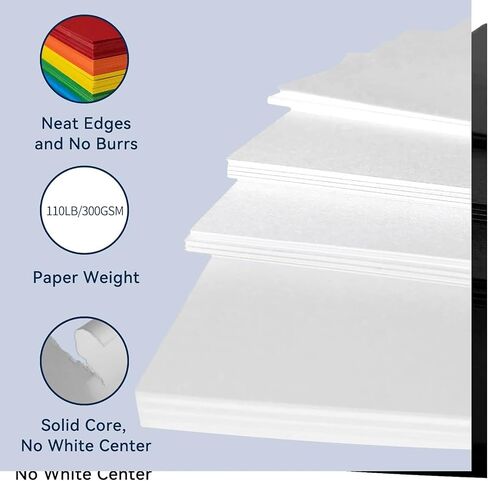 110lb Colored Cardstock, 20sheets 8.5 x 11 Heavy Weight Card Stock, 20 Assorted Colors 300GSM Card Stock Printer Paper Scrapbooking Supplies for Diy Crafts Cricut Card Making (Multicolor) in Saudi Arabia