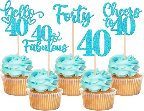 30 PCS Happy 10th Birthday Cupcake Toppers Glitter Ten Hello 10 Cupcake Picks Cheers to 10 Fabulous Cupcake Decorations for 10th Birthday Anniversary Party Cake Decorations Supplies Pink in Kuwait