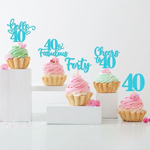 30 PCS Happy 10th Birthday Cupcake Toppers Glitter Ten Hello 10 Cupcake Picks Cheers to 10 Fabulous Cupcake Decorations for 10th Birthday Anniversary Party Cake Decorations Supplies Pink in Kuwait