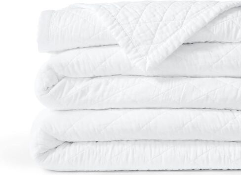 Lands' End Solid Diamond Double Voile Quilt White Full-Queen in Saudi Arabia