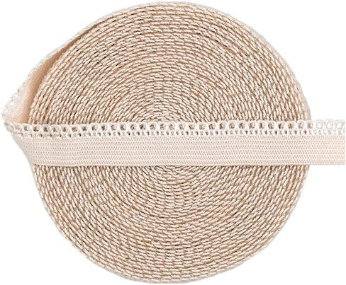 10 Yards 3/8" 10mm Picot Loop Lace Trim Elastics Decorative Spandex Band Tape Underwear Lingerie Dress Sewing Craft (Nude) in Saudi Arabia