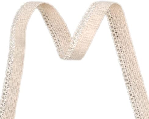 10 Yards 3/8" 10mm Picot Loop Lace Trim Elastics Decorative Spandex Band Tape Underwear Lingerie Dress Sewing Craft (Nude) in Saudi Arabia