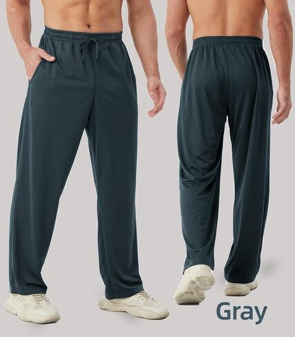DWUGD'L 3Pack Men's Lightweight Sweatpants with Pockets Open Bottom Athletic Pants for Workout,Jogging,Gym,Running,Training in Saudi Arabia