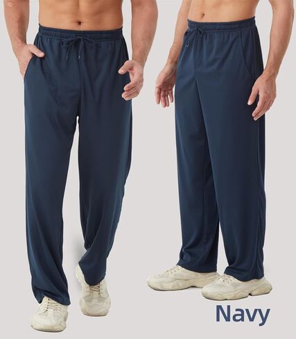 DWUGD'L 3Pack Men's Lightweight Sweatpants with Pockets Open Bottom Athletic Pants for Workout,Jogging,Gym,Running,Training in Saudi Arabia