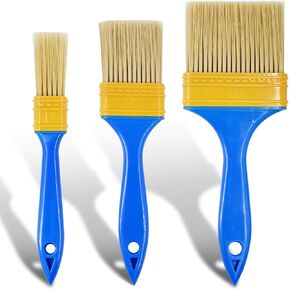 3 Pack Paint Brushes Set - Includes 0.78 inch (20mm), 1.97 inch (50mm), and 2.95 inch (75mm) Brushes - Ideal for Priming, Painting, Varnishing, Wood, Walls, and More