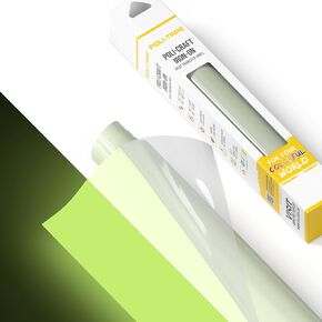 Poli-Flex® Luminous - Glow in The Dark Heat Transfer Vinyl (HTV) - 12" x 36 in for T-Shirts - Iron-On Vinyl - Easy to Cut & Weed - Long-Lasting Glow