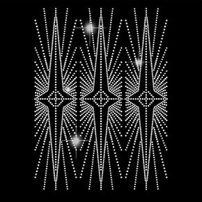 SUPERDANT Iron on Rhinestones Transfer Starbursts Rhinestone Applique Bling Decals T-Shirt Crystal Heat Transfer Hot Fix Stickers 3PCS Cheer Bow Strip Patch for Bags Clothing DIY Art Craft