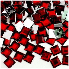 The Crafts Outlet 144pc Loose Rhinestones Square 10mm - Flatback Crystal Clear