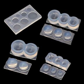 4Pcs Resin 3D Hollow Round Ball Pendant Resin Molds Hollow Quicksand Sphere Mold