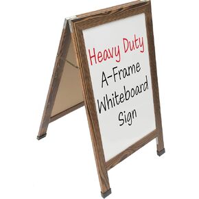 Excello Global Products 40" x 22" Indestructible A-Frame Whiteboard - Black
