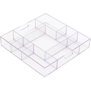 Kaplan Early Learning Loose Parts Stackable Tray - Montessori Trays for Sorting, Counting, and Storage - Poly+ Natural