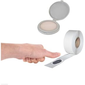 BankSupplies Inkless Fingerprint Kit | 500 Inkless Fingerprint Labels | One Inkless Pad | Multipurpose Kit | Inkless Formula | for Clean & Clear Fingerprint | Kit for Fingerprinting