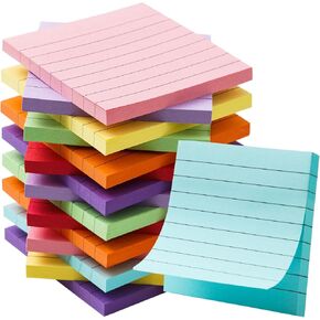 Sticky Notes 16 Pads 3x3 Inches for School Supplies, Office Products Easy to Post 50 Sheets/Pad 800 Sheets Bright 8 Colors of Neutral Notes