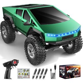 1/18 RC Cars for Adults & Boys,4WD Off-Road Two Speed RC Crawler for Sand Rock,4X4 Waterproof Electric Remote Control Car,2.4GHz Remote Control,All Terrain RC Truck,Colorful LED Lights