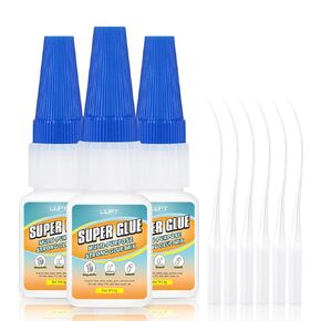llpt super glue | صافي 3G | مسح كل الغرض superglue مع غطاء مضاد للسرطان | فائق السرعة فائقة الرقيقة لاصق رقيقة | البلاستيك المعدني الزجاجي الزجاجي Craft DIY (LSG003-1E) | 1 حزمة
