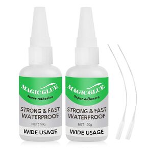 Welding High Strength Oily Glue,Universal Super Glue Gel, Jue Fish Glue, Instant Bonding, Strong Adhesion,for Metal, Wood, Ceramics,Leather, Glass(2 Pack)