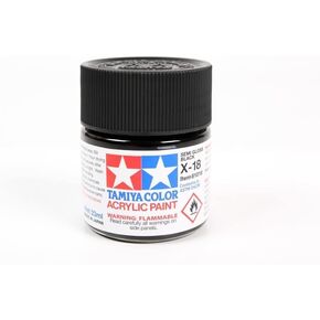Tamiya Acrylic X-18 Semi-Gloss Black 23ml TAM81018