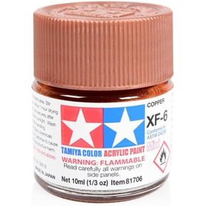 TAMIYA Acrylic Mini XF6 Copper TAM81706 Plastics Paint Acrylic