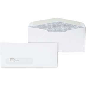 Staples Gummed Security Tinted #10 Business Window Envelopes, 4 1/8-inch x 9 1/2-inch, White Wove, 1000/Carton (ST50152-CCVS)