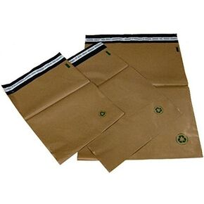 Bubblefast! Brand 12'' x 15.5'' Unlined Biodegradable Self-Seal Poly Mailing Bags, Pack of 100