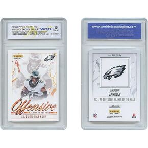 2024 Panini Saquon Barkley NFL Player of Year Card #Aw -Opoy Philadelphia Eagles - Gem Gem Mint 10