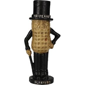 AB Tools Mr. Peanut Money Box Bank Jar Planters Mascot Figure Cast Iron Statue Figurine