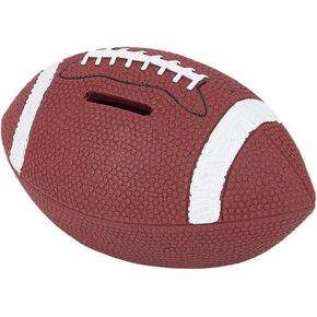 OLYCRAFT Football Piggy Bank 7 Inch Decorative Resin Coin Bank Rugby Sports Money Box Sports Themed Coin Bank Football Money Bank for Saving Money Rugby Lover Room Home Decoration