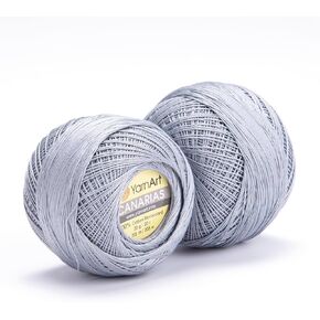 YarnArt Canarias 100% Mercerized Cotton Crochet Thread – 20g (0.7 oz), 203 Yards – Ultra Fine Lace Weight Yarn for Crochet, Lace, Doilies, Embroidery & Accessories (1000)