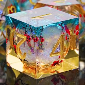 DND Dice Dragon Eye Resin Dice Set Liquid Core Polyhedral RPG D&d Dice Set with Gift Box, Dungeons and Dragons Dice Role Playing Table Game for RPG MTG D20 D12 D10 D8 D6 D4 D%
