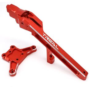 TREAL Aluminum 7075 Front Chassis Brace Set Compatible with 1/8 Sledge (Black)