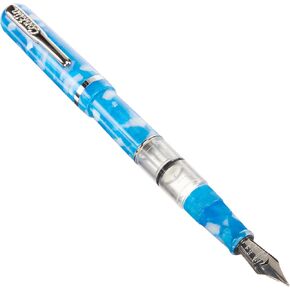 Conklin Heritage Word Gauge Fountain Pen Blue - Broad Nib - A Luxury Pen for Journaling, Autographs, and Memorable Gifts on Any Occasion