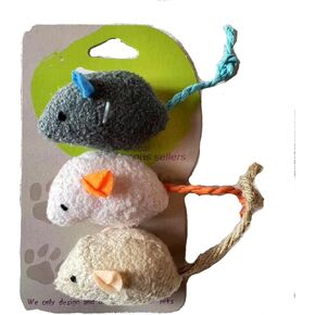 Cat Toy Interactive Toy Plush Kittens Kitty Mouse Shaped Toy, Cat Chew Toy Indoor Mouse Toys for Cats