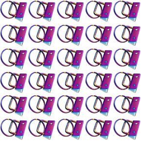 30 PCS 1 Inch Key Fob Hardware, with Keychain Rings Accessories for Crafting, Bag Webbing, Lanyards, Keychain Making Hardware Supplies, Seven Colors