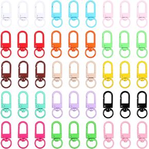 45PCS Colorful Lobster Claw Clasps Small Metal Lobster Claw Clasps for Keychains Swivel Snap Hooks Swivel Lanyards Snap Hooks Strap Bag Chain Connectors for Jewelry Making DIY Crafts