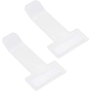 2PCS Parking Ticket Holder for Car Windscreen – Plastic Clip with Transparent Design and Adhesive Tape