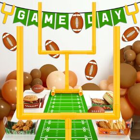 2 Pcs Plastic Football Goal Centerpiece, 19.69" x 11.81" Soccer Goal Post Field Post Decoration for Soccer Fans and Football Theme Parties