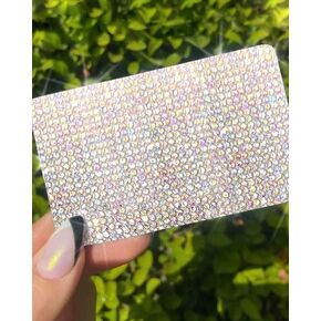 ULTRA BRIGHT RHINESTONE SKIN ULTRA SHINY DOUBLE DRILL ONLY BY TAP, Debit Credit Card (Pink)