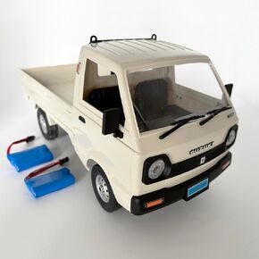 WPL D14 RC Kei Truck 4x4 Suzuki RC Car 1/10 Scale Remote Control Drift Car 4WD 2.4 GHz 280 Motor Proportional Throttle Seering Carry Vehicle Revised Chassis Hobby Toy Adult 2 Batteries