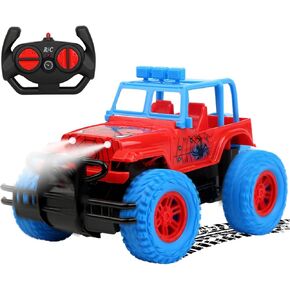 Remote Control Jeep Toys - Kids RC Off Road Toy Car, Suitable for Boys and Girls 2.4GHz Remote Control All Terrain Adventure SUV Truck with LED Lights, Jeep Toys for Kids Ages 4-8