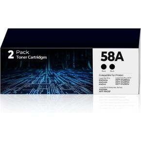 58A Toner Cartridge Black Laser Jet Pro M404dw Enterprise M406dn Compatible for HP 58A Toner Cartridge Compatible for MFP M430f M404dn M404n MFP M428fdw MFP M428fdn MFP M428dw M404dw Printer (2 Pack)