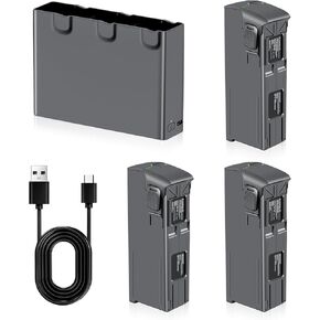 Avata 2 Intelligent Flight Battery 3-Pack 2150mAh Large Capacity Portable Replacement Battery and Two-Way Charging Hub，Fully Compatible with Avata 2 Drone（23 Minutes of Max Flight Time）