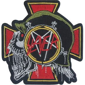 C&D Visionary Slayer Skull Profile Patch, Red, Black, Yellow