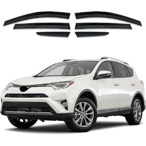 Window Visor 6 Piece Set for Toyota Sienna 2021 2022 2023 2024 2025 / Safe RAIN Out-Channel Guard Deflector (for Sienna 21-25 6-Piece Set Chrome) in Kuwait